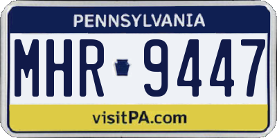 PA license plate MHR9447