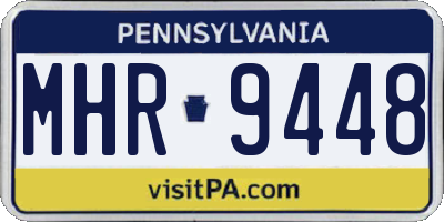 PA license plate MHR9448
