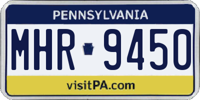 PA license plate MHR9450