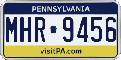 PA license plate MHR9456