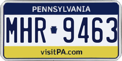 PA license plate MHR9463