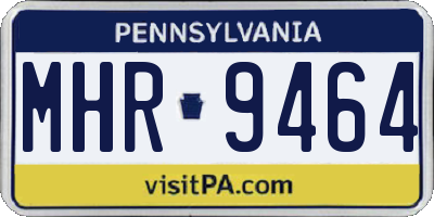 PA license plate MHR9464