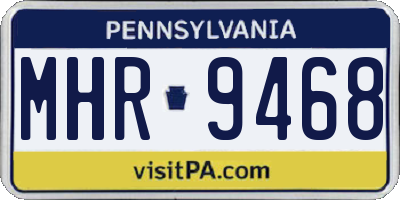 PA license plate MHR9468