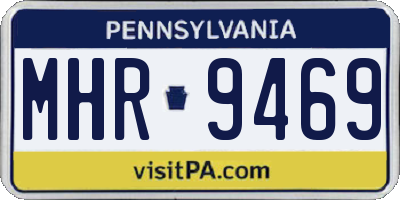 PA license plate MHR9469