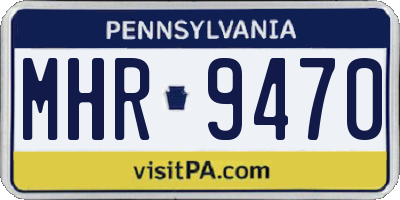 PA license plate MHR9470