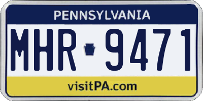 PA license plate MHR9471