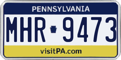 PA license plate MHR9473