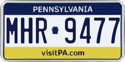 PA license plate MHR9477