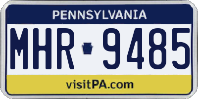 PA license plate MHR9485