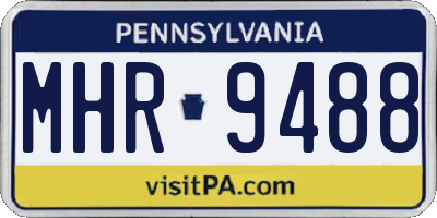 PA license plate MHR9488