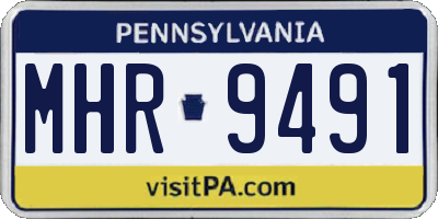 PA license plate MHR9491