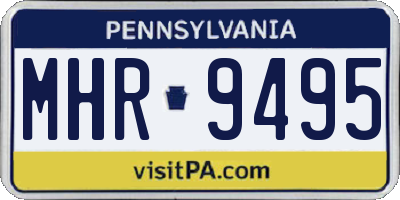 PA license plate MHR9495