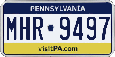 PA license plate MHR9497