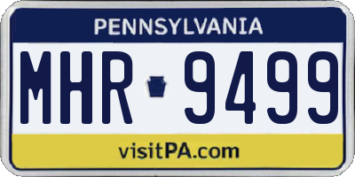 PA license plate MHR9499