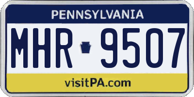 PA license plate MHR9507
