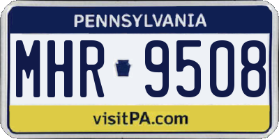 PA license plate MHR9508