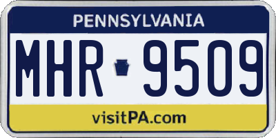 PA license plate MHR9509