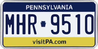 PA license plate MHR9510