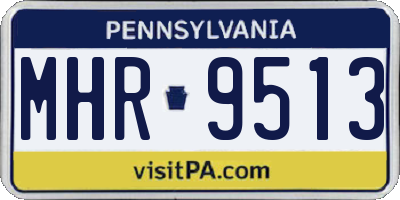 PA license plate MHR9513
