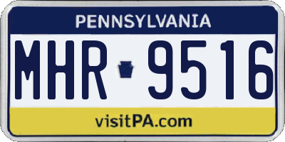 PA license plate MHR9516