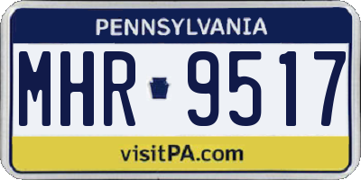 PA license plate MHR9517