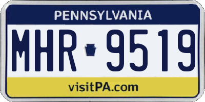 PA license plate MHR9519