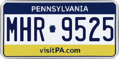 PA license plate MHR9525