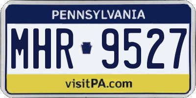 PA license plate MHR9527