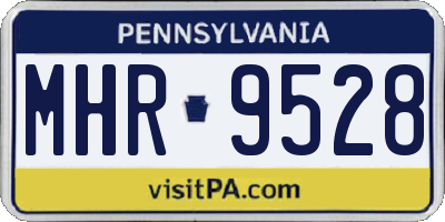 PA license plate MHR9528