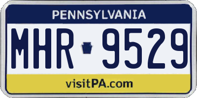 PA license plate MHR9529