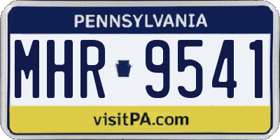 PA license plate MHR9541