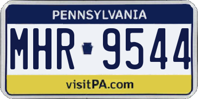 PA license plate MHR9544