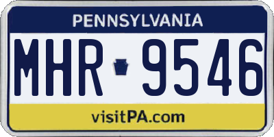 PA license plate MHR9546