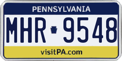 PA license plate MHR9548