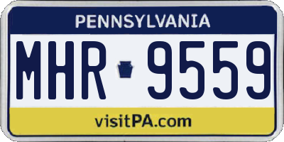 PA license plate MHR9559