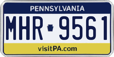PA license plate MHR9561