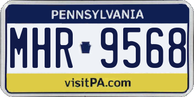 PA license plate MHR9568