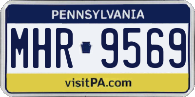 PA license plate MHR9569