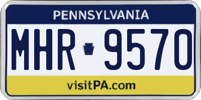 PA license plate MHR9570