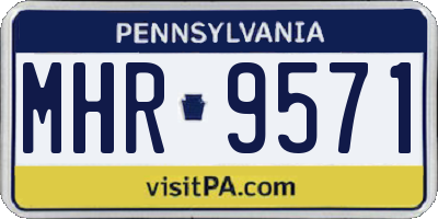 PA license plate MHR9571