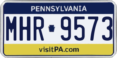 PA license plate MHR9573