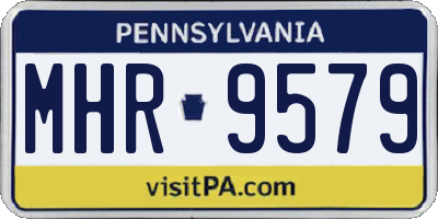 PA license plate MHR9579