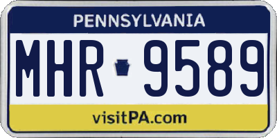 PA license plate MHR9589