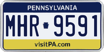 PA license plate MHR9591