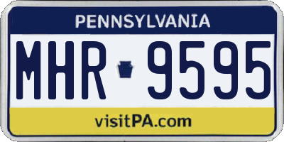 PA license plate MHR9595