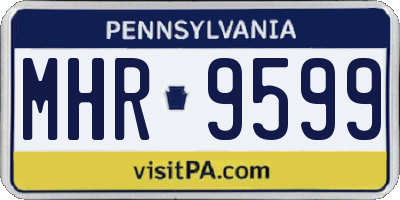 PA license plate MHR9599