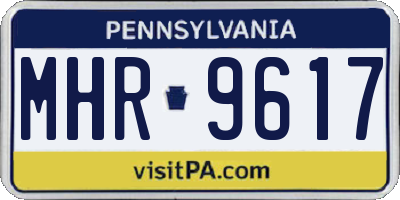 PA license plate MHR9617