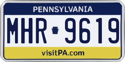 PA license plate MHR9619