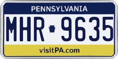 PA license plate MHR9635