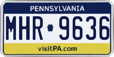 PA license plate MHR9636